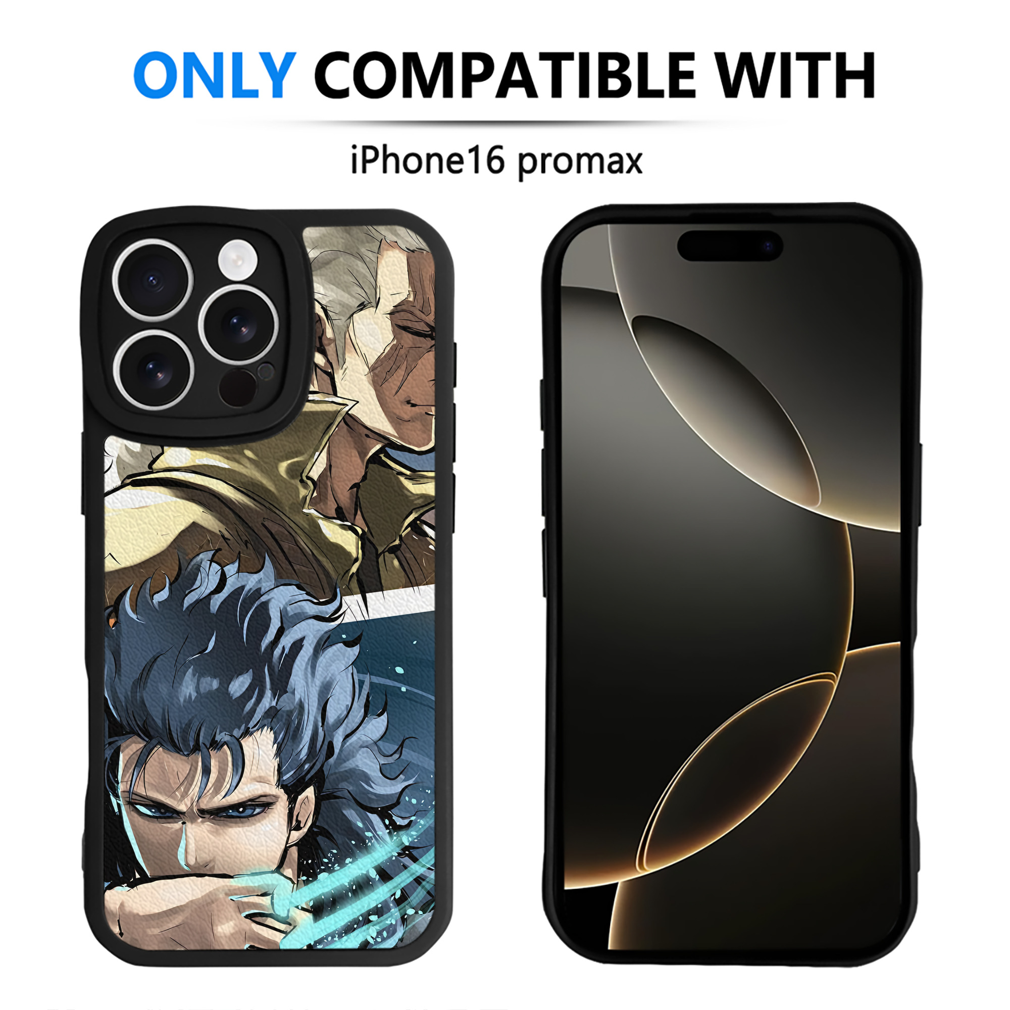 （画像用） 北斗の拳 Fist of the North Star 【iPhone 16シリーズ対応】シリコンスマホケース（レザー調） 材質：シリコン